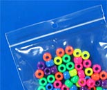 ultra clear lock top zip bags beads